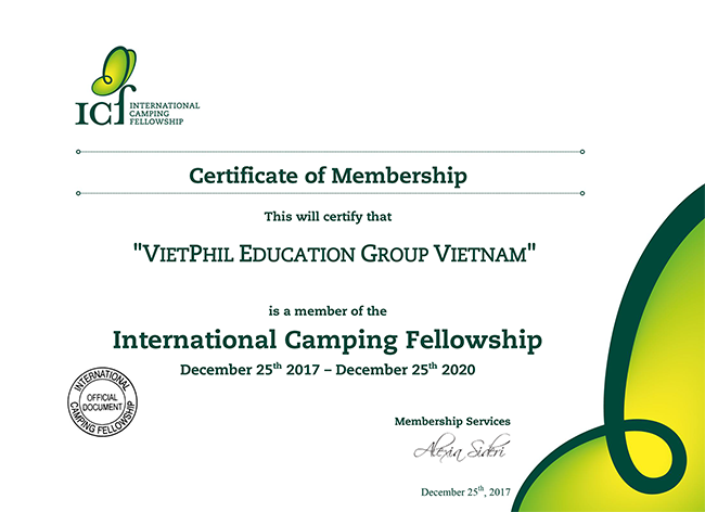 VietPhil Camp tro thanh thanh vien cua Hiep hoi trai he quoc te